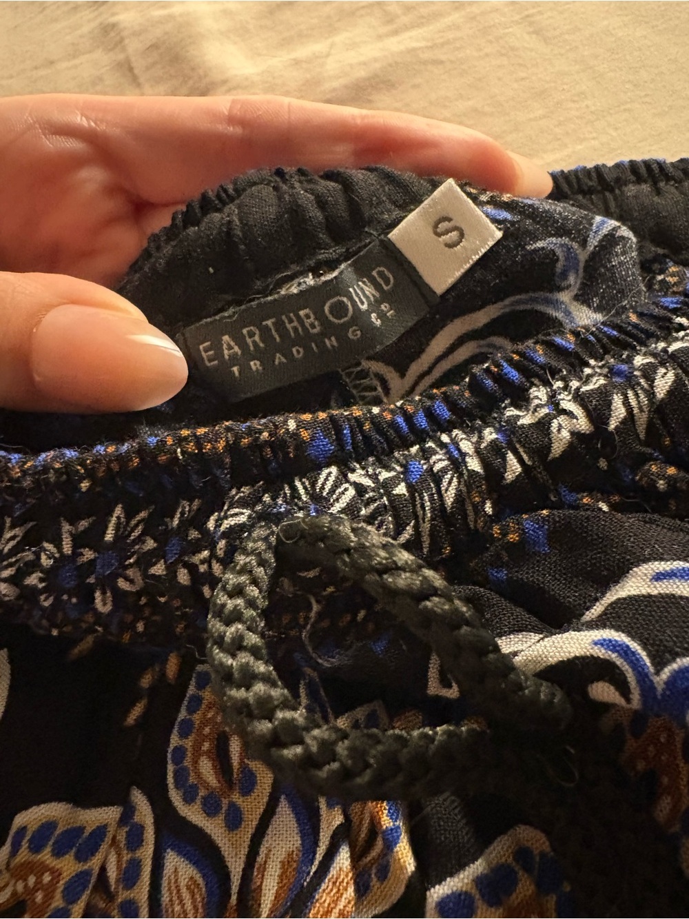 EARTHBOUND Patterned Drawstring Pants - Picture 3 of 3